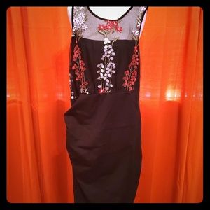 Floral cocktail evening dress